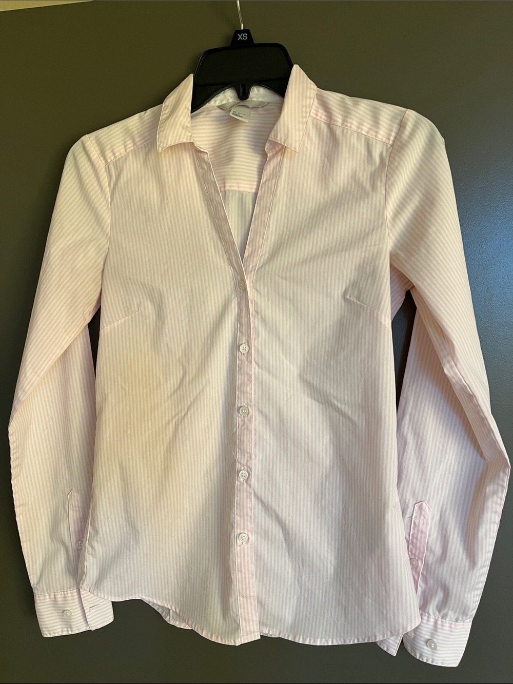 Light Pink Stripe Button-Up Shirt